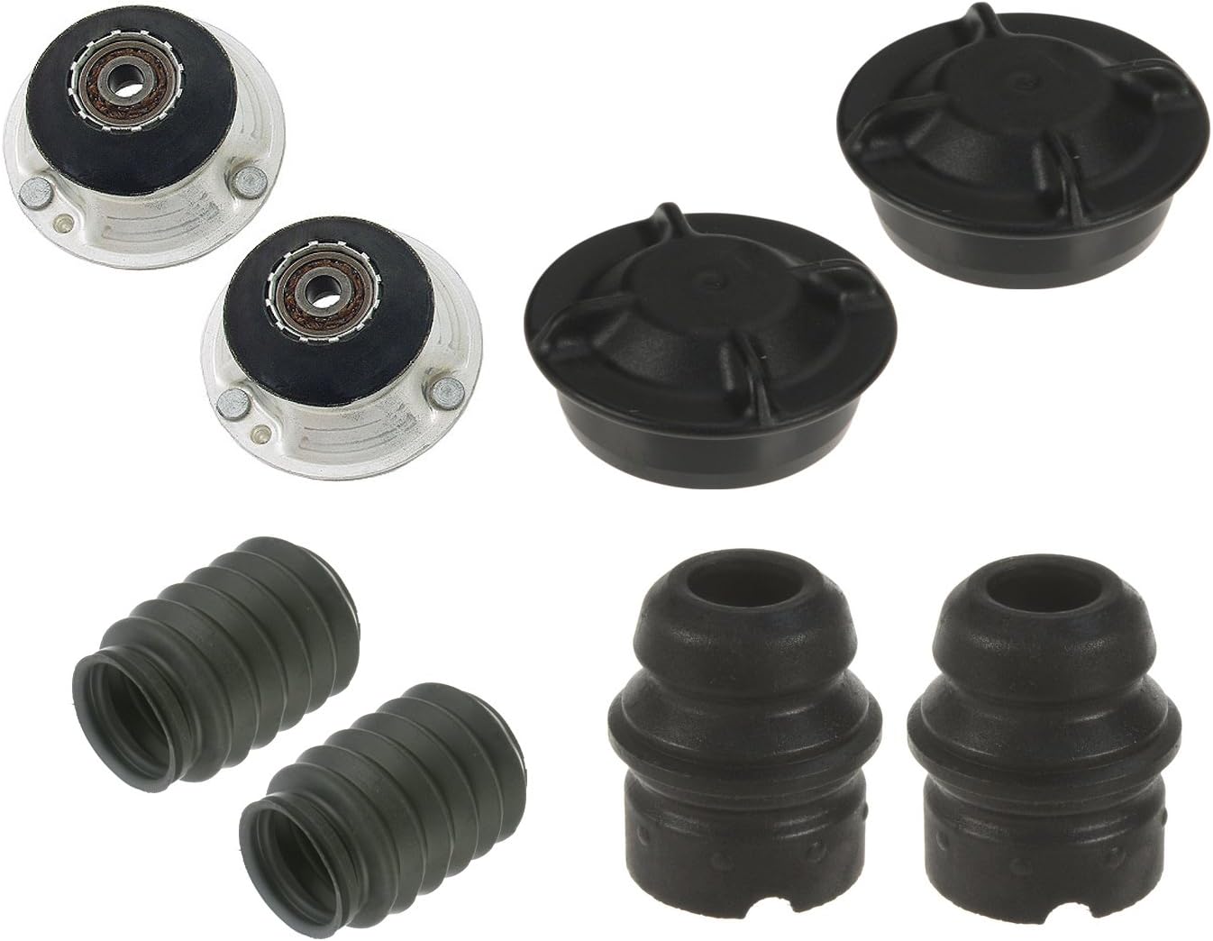FRONT STRUT SHOCK MOUNT MOUNTS BEARINGS BUMP STOP SUSPENSION KIT 8 for BMW E46