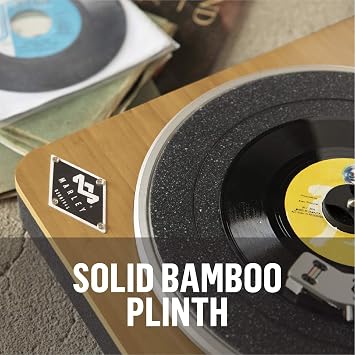 House of Marley Stir It Up Wireless Turntable: Vinyl Record Player with Wireless Bluetooth Connectivity, 2 Speed Belt, Built-in Pre-Amp, and Sustainable Materials