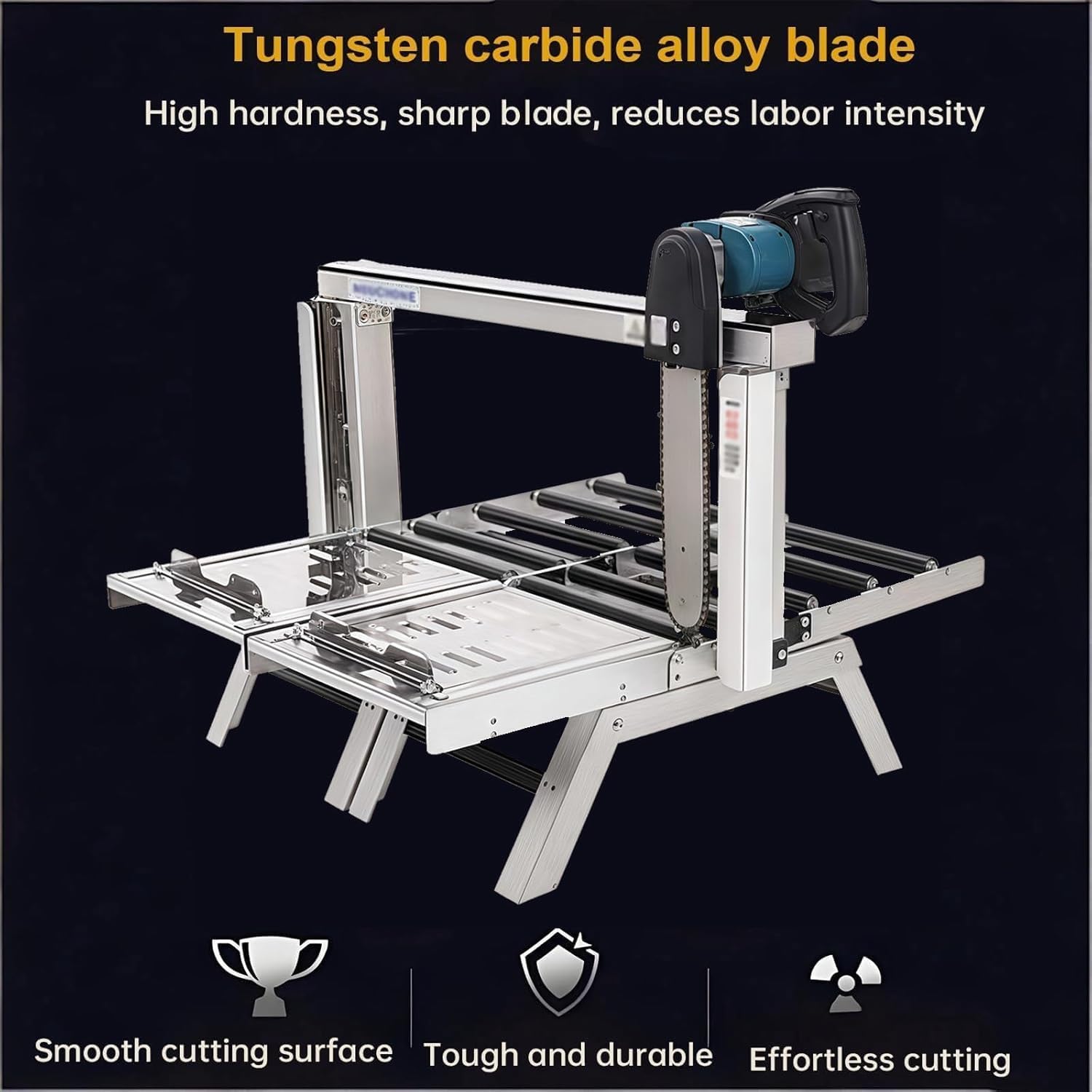 Máquina de corte de bloques de hormigón plegable portátil, herramienta de corte y prensado eficiente con hoja de acero de tungsteno, para uso en obras de construcción