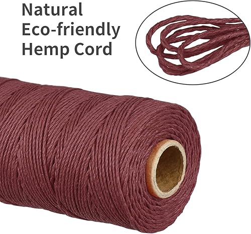 Miniatura 10 de NS HEMP Cuerda de cáñamo 100% para manualidades, cuerda de macramé de 205 pies de 0.039 in, para jardinería, manualidades, arte (011 naranja)