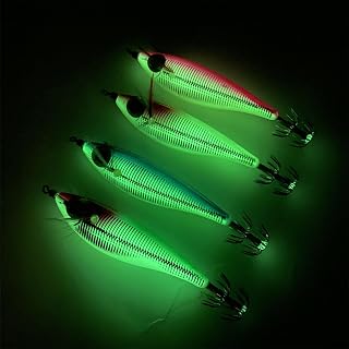SNAPPSY Luminous Squid Jigs Hook Glow Float Minnow Lure for All Waters Freshwater red White Price In India