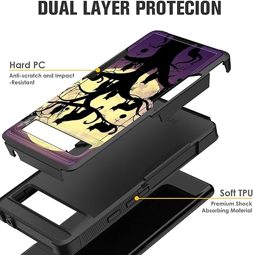 Miniatura 2 de Funda para Pixel 7a, funda protectora híbrida de doble capa resistente a prueba de golpes de policarbonato duro de silicona suave TPU para Google