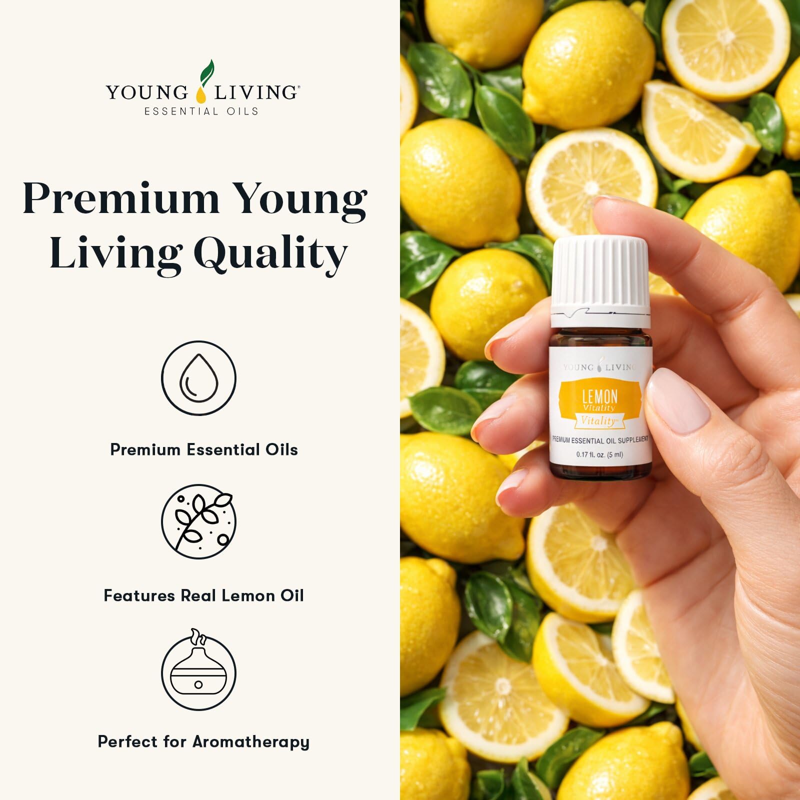 Young Living シトラスフレッシュ　ティートゥリー　レモン　3本セット Amazon.com: Young Living Lemon Vitality Essential Oil | 5 ml