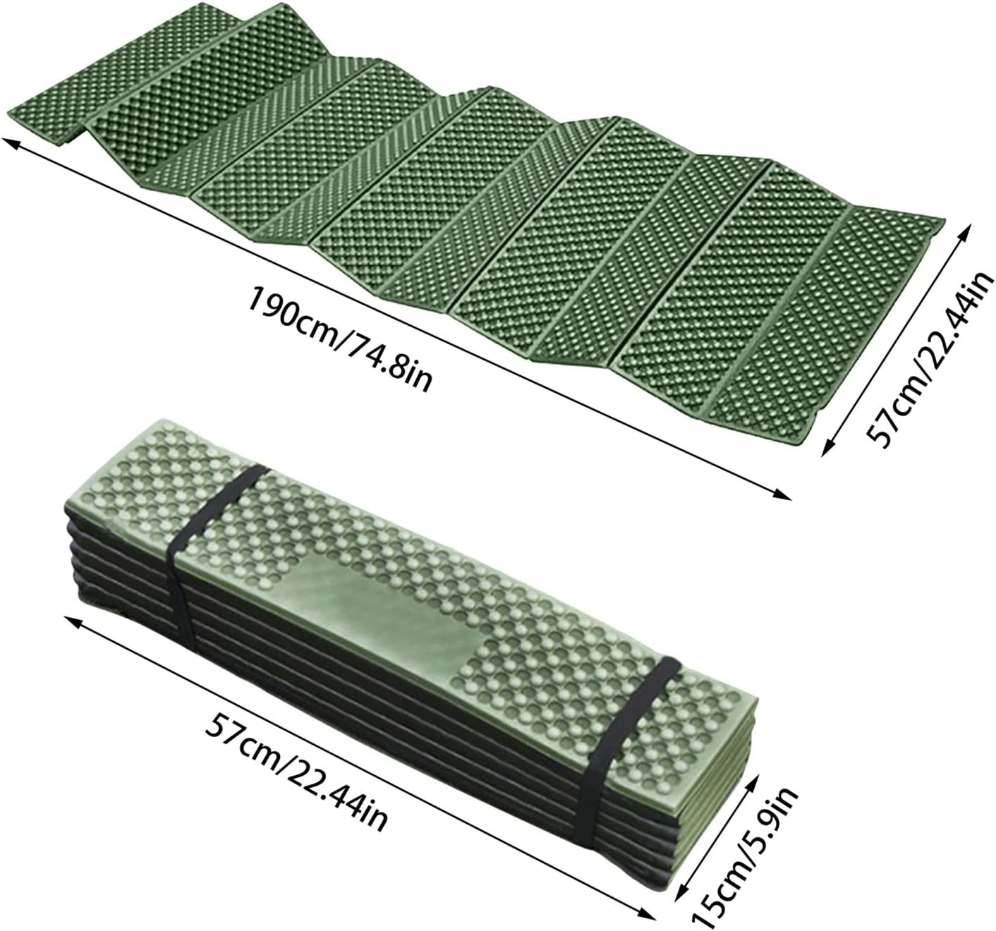 TUFFS Outdoor Camping Mat Moistureproof Mattress Ultralight Foam Picnic Mat Folding Egg Slot Beach Mat Tent Sleeping Pad (Color : Purple 1 Pcs, Size : A)