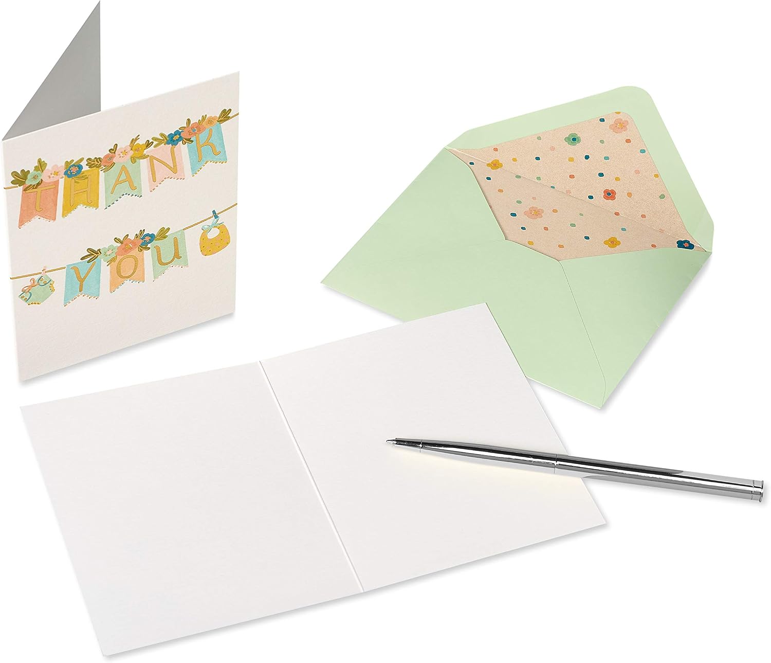 Papyrus Baby Thank You Cards with Envelopes, Floral (20-Count) image 4