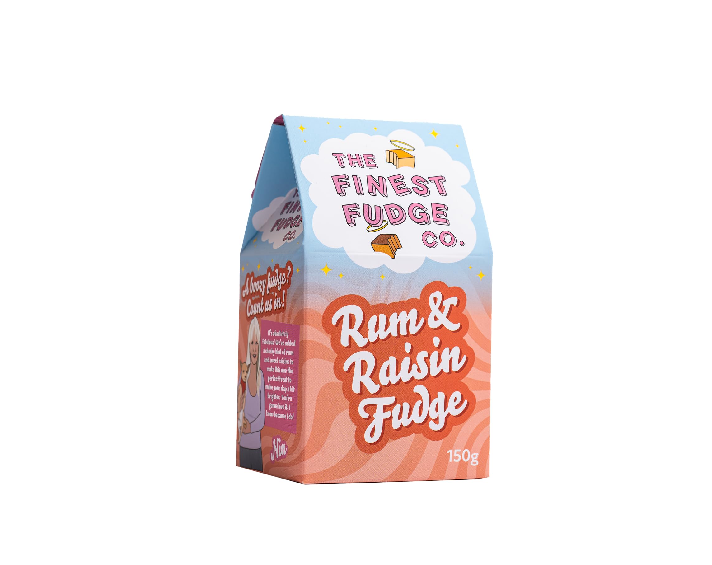 Rum And Raisin Crumbly Fudge Gift Box By The Finest Fudge Co