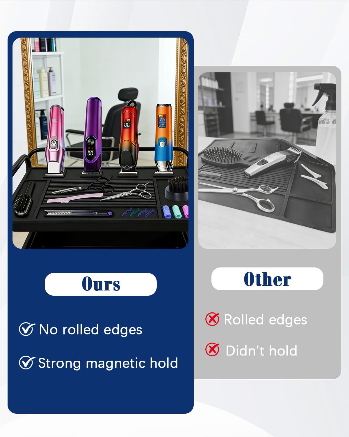 Barber Mat for Clippers with 4 Slots image 3