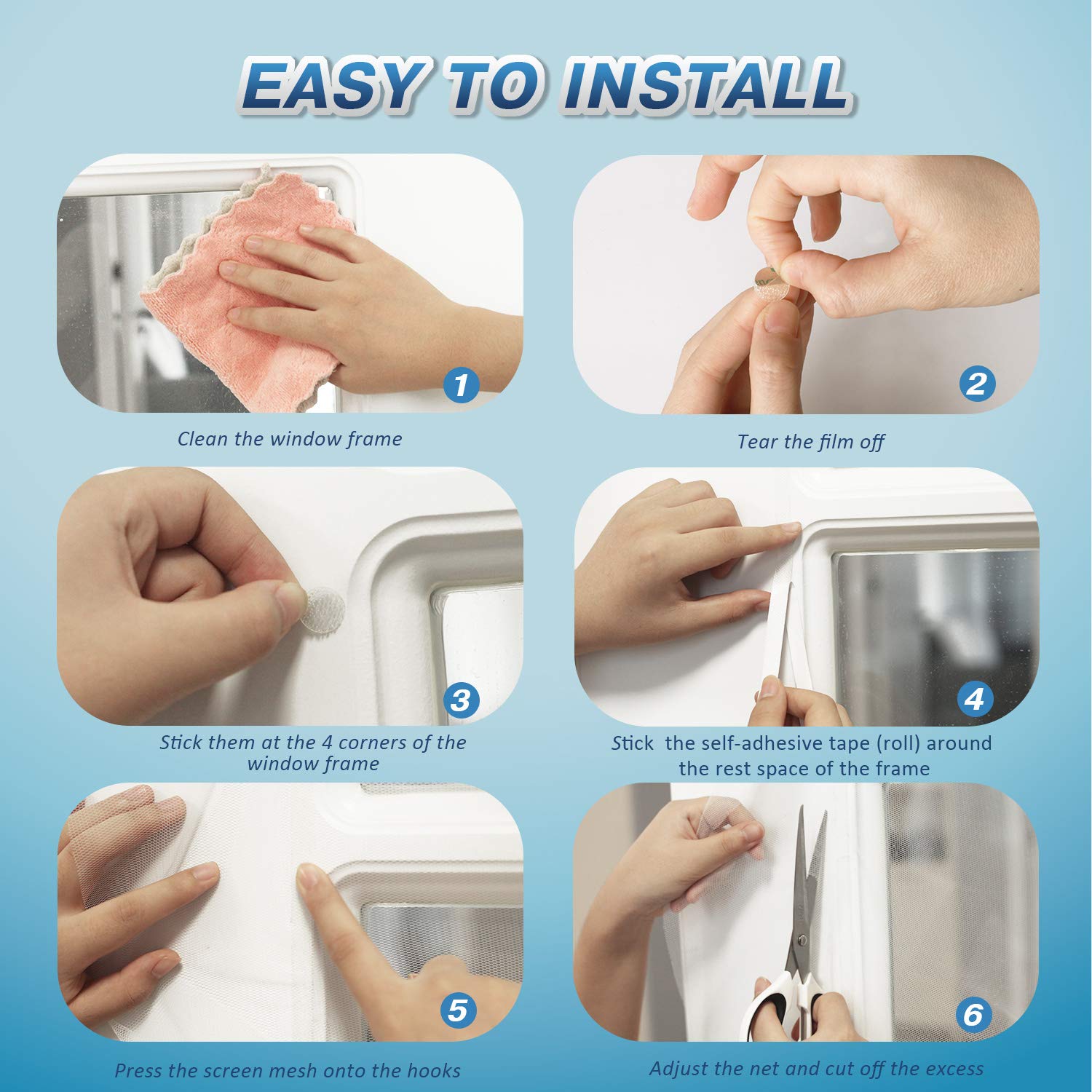 Buy Mosquito Net for Windows, Orimit 3 Packs Window Netting Insects ...