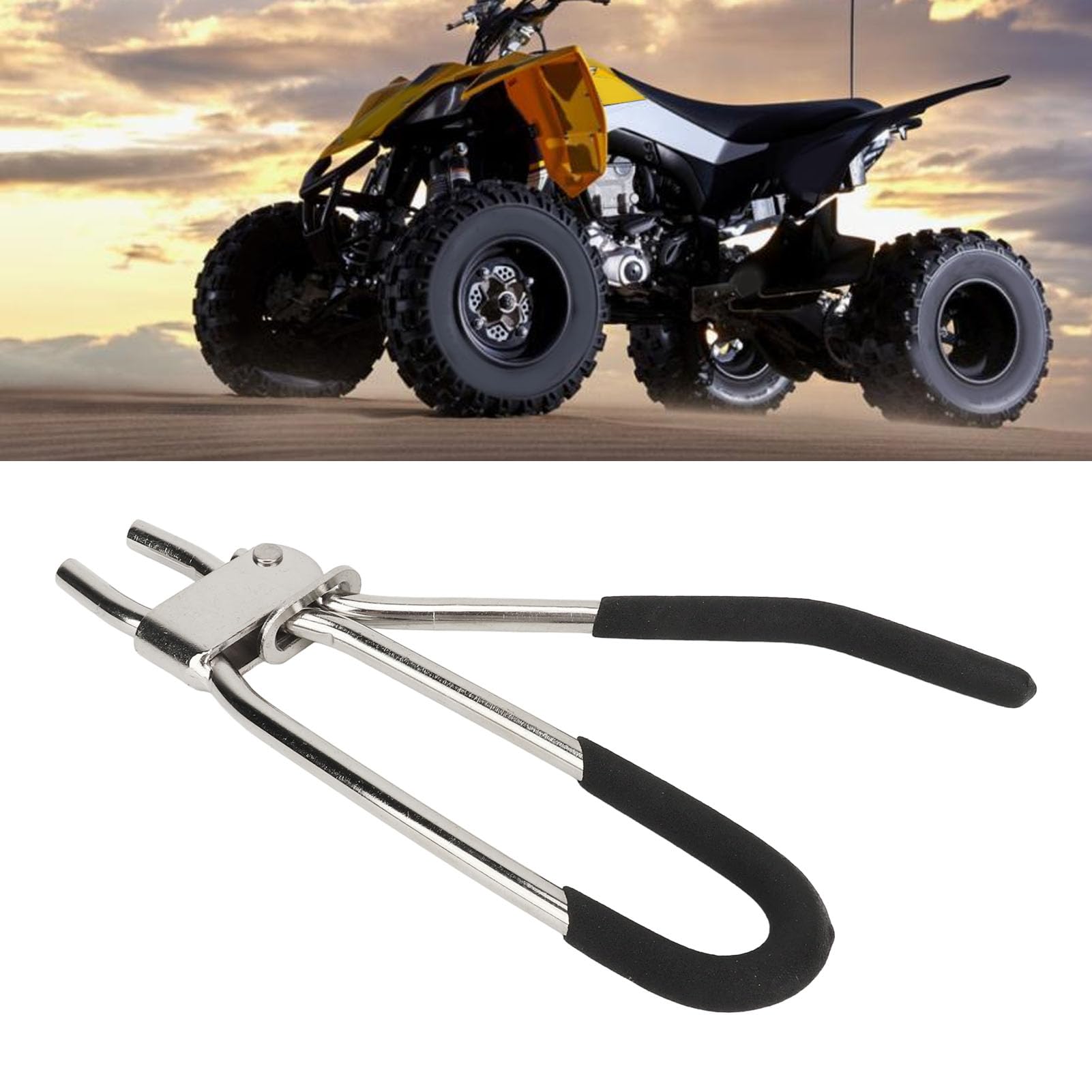 KIMISS Outil De Serrage De Tuyau De Fluide - Pince à Tuyau De Frein En Acier Chromé, Ouverture 12mm, Bords Arrondis, Idéal Moto Voiture VTT