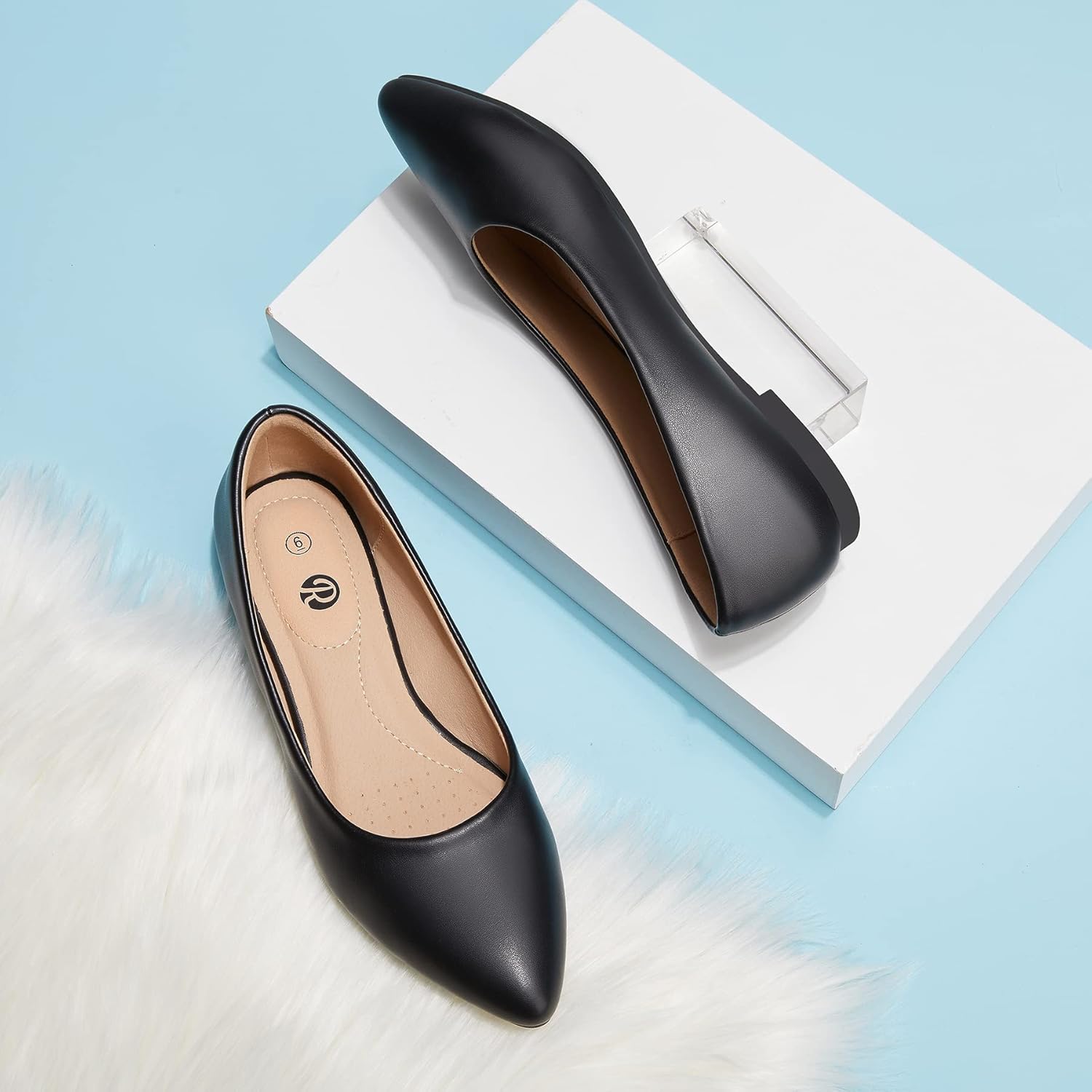 Rekayla Women's Flats Classic Pointed Toe Ballet Flats Shoes for Women Comfortable Slip On Dress Shoes for Work Office Casual Daily Wear Flat - Image 4