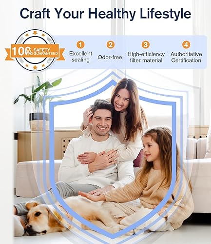 Miniatura 8 de Purificadores de aire para el hogar, habitación grande de hasta 3000 pies cuadrados, purificador de aire DBFIT HEPA de doble cara con filtro
