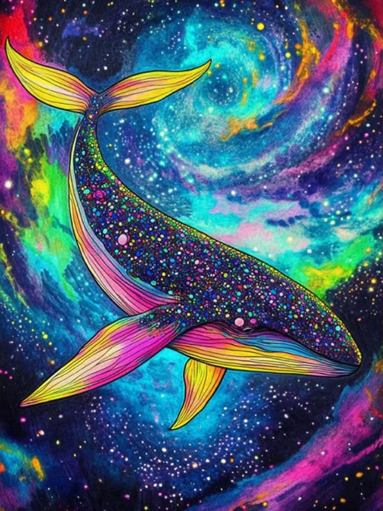 GLTEYACO Embroidery Cross Stitch Kit Whale 11CT Stamped Cross Stitch Kits DIY Adult Beginners for Pre-Printed Needlepoint Crafts 40x50 cm