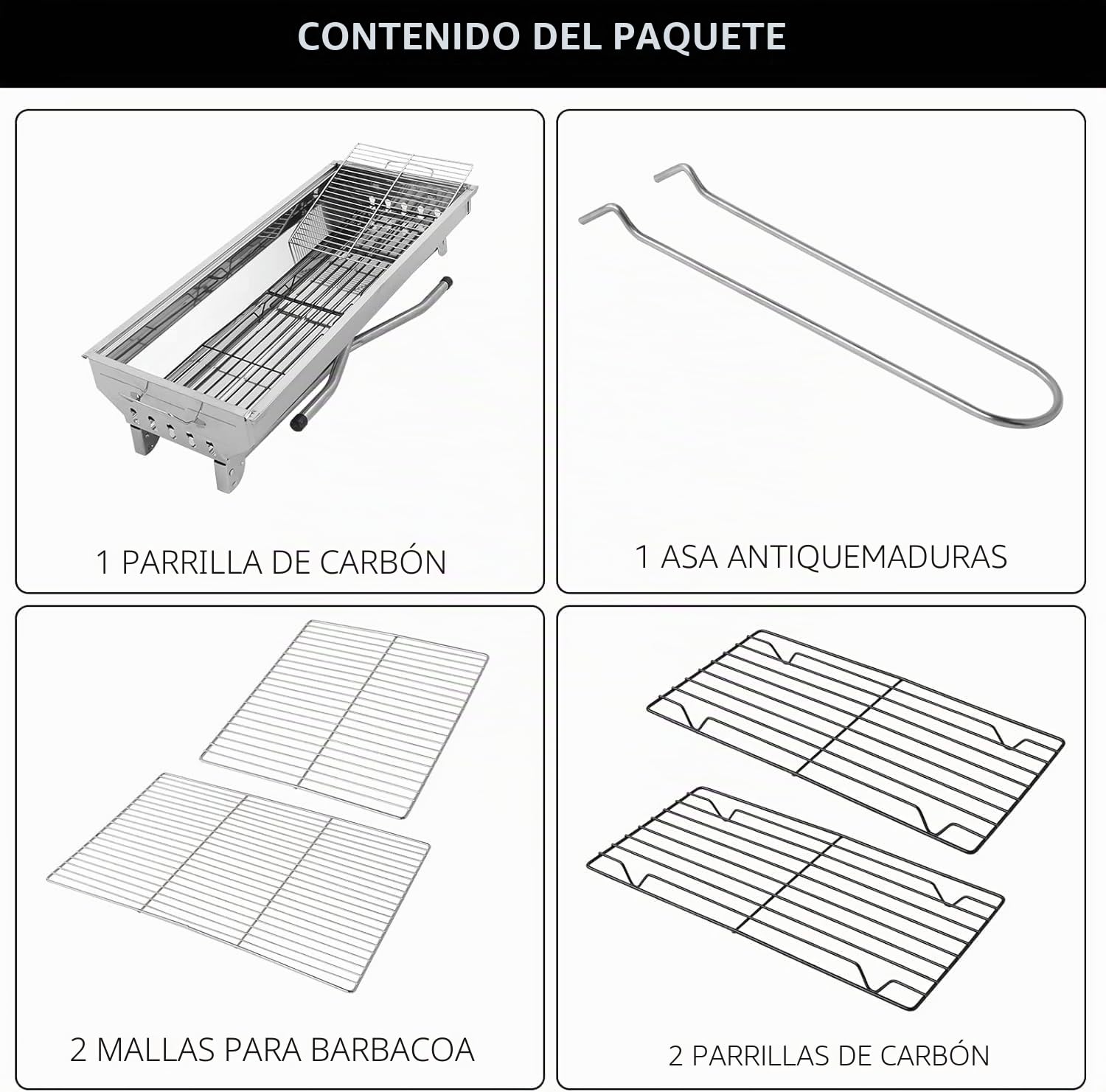 Leadzm - Barbacoa de carbón de leña, acero inoxidable, barbacoa plegable de camping, 70 x 31 x 71 cm, exterior, terraza, camping, barbacoa, uso de 5 a 10 personas (70 x 31 x 71 cm)