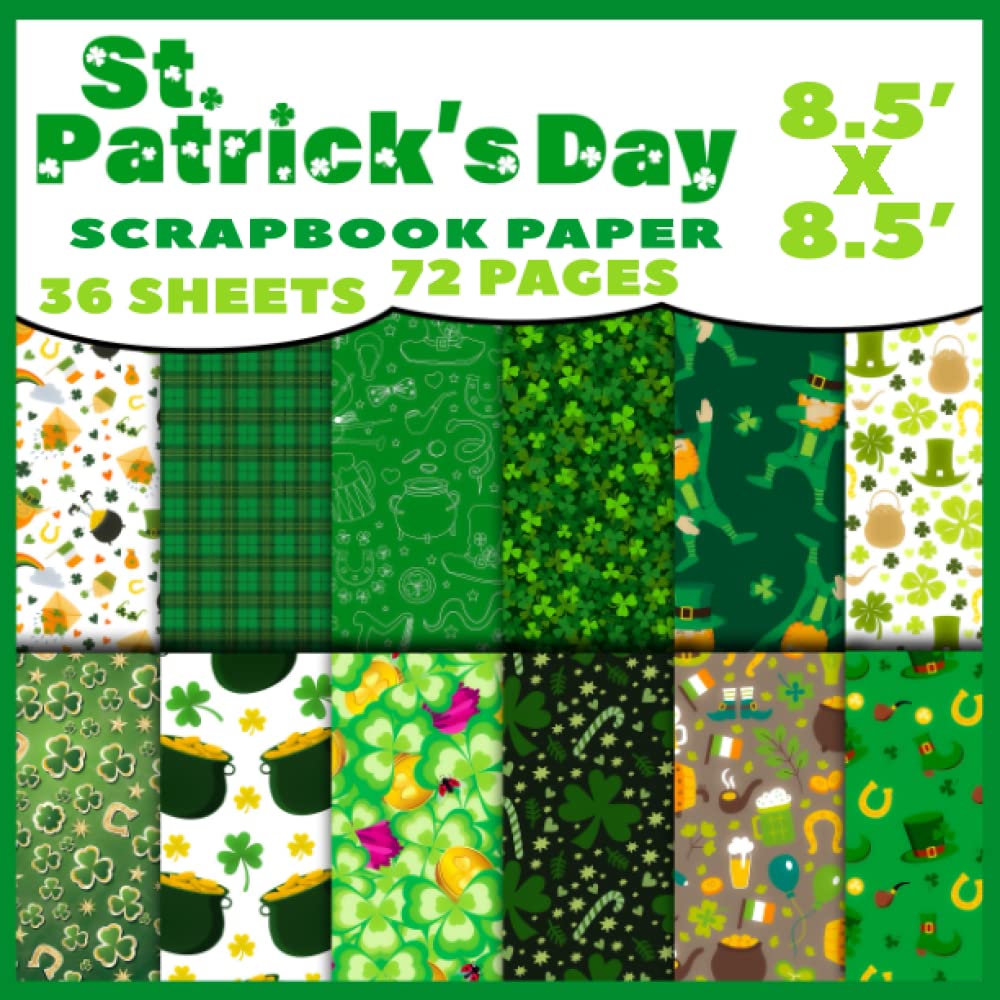 St. Patrick's Day Scrapbook Paper: Decorative Craft Pages for Card ...
