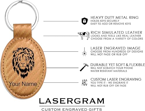 Miniatura 12 de LaserGram Llavero ovalado, Virgen de Guadalupe, grabado personalizado incluido (rústico con oro)