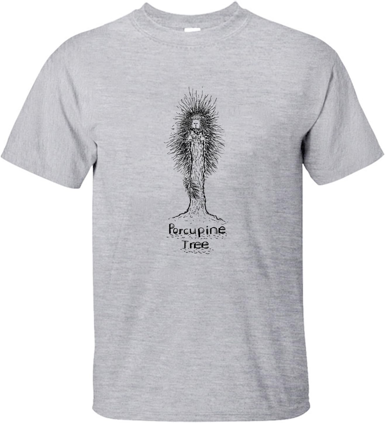 Men's Porcupine Tree Design Short Sleeve T-shirt grey XL