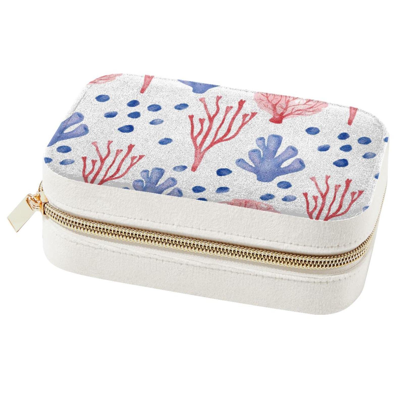 Boîte à bijoux de voyage anti-nœud avec compartiments colliers bagues