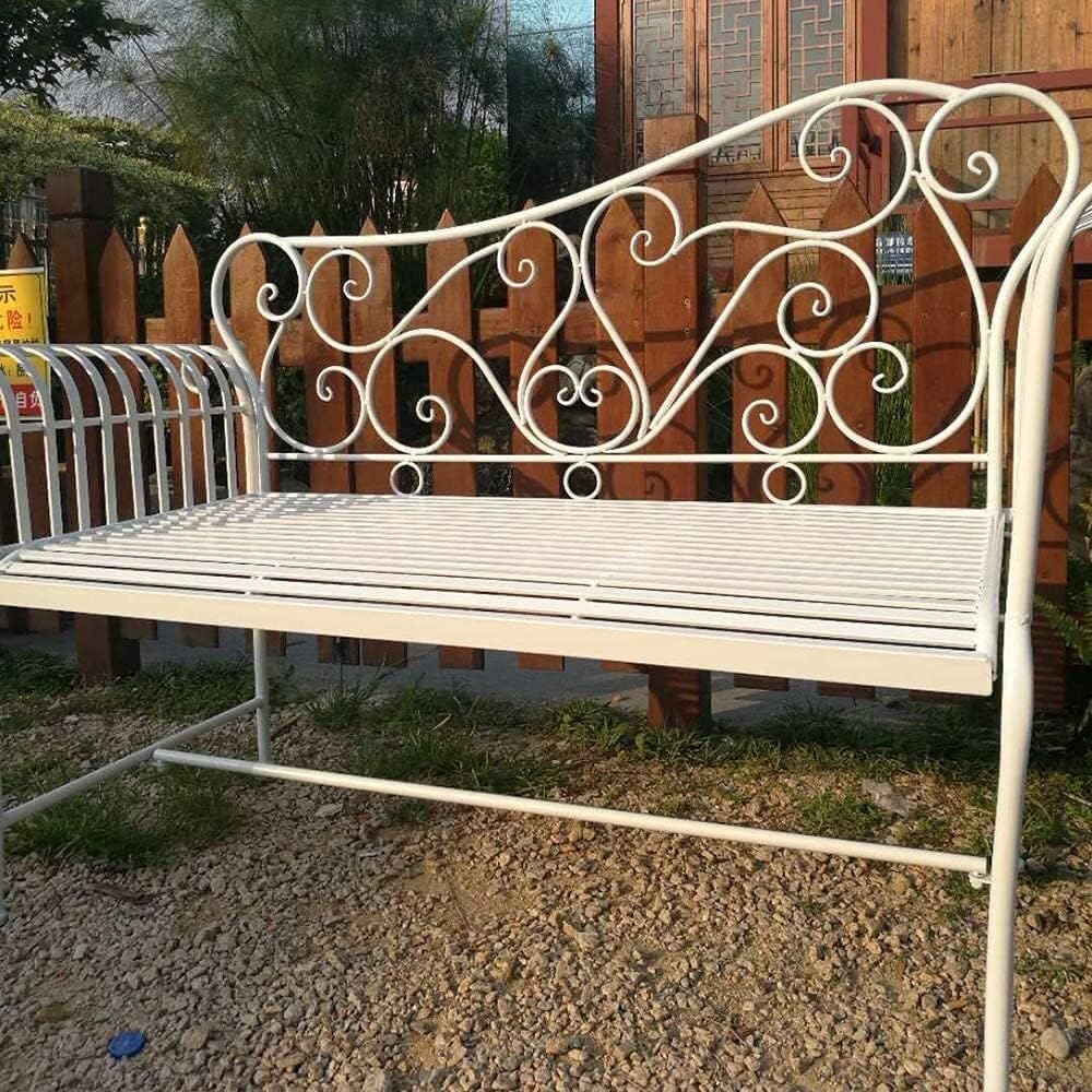 Garden Bench Patio Bench Front Porch Terrace Park Bench Outdoor Furniture Cast Iron Retro Decoration
