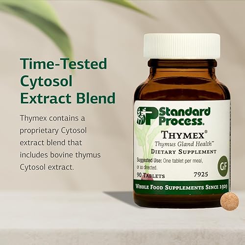 Miniatura 3 de Standard Process Inc. Thymex - Colesterol de alimentos integrales, suplemento de timo y suplemento de apoyo inmunológico con vitamina C, citrato de