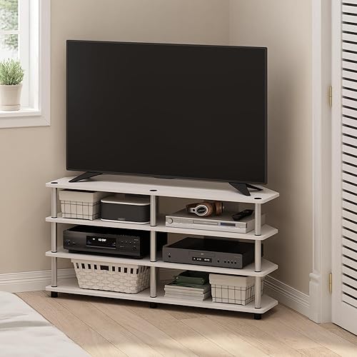 Miniatura 70 de Furinno Turn-N-Tube mesa pequeña para televisores con 4 niveles, de ensamble fácil., Madera, Blackwood Blackwood,Espresso,Americano,Nuez