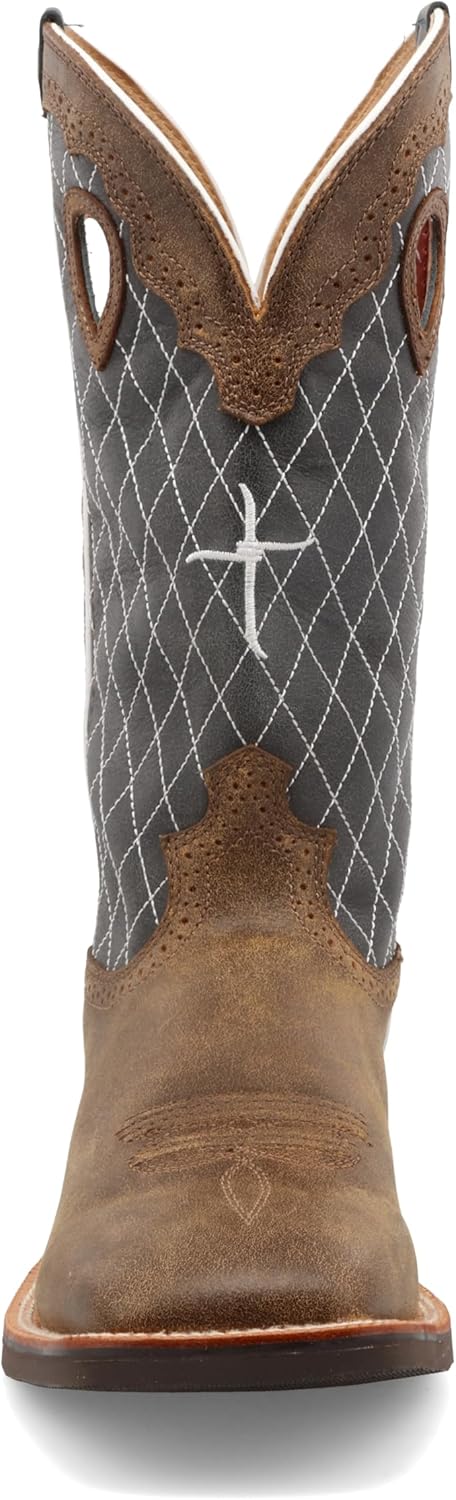 Twisted X Men's 14" Pull on Ruff Stock Square Toe Western Boot - Image 2