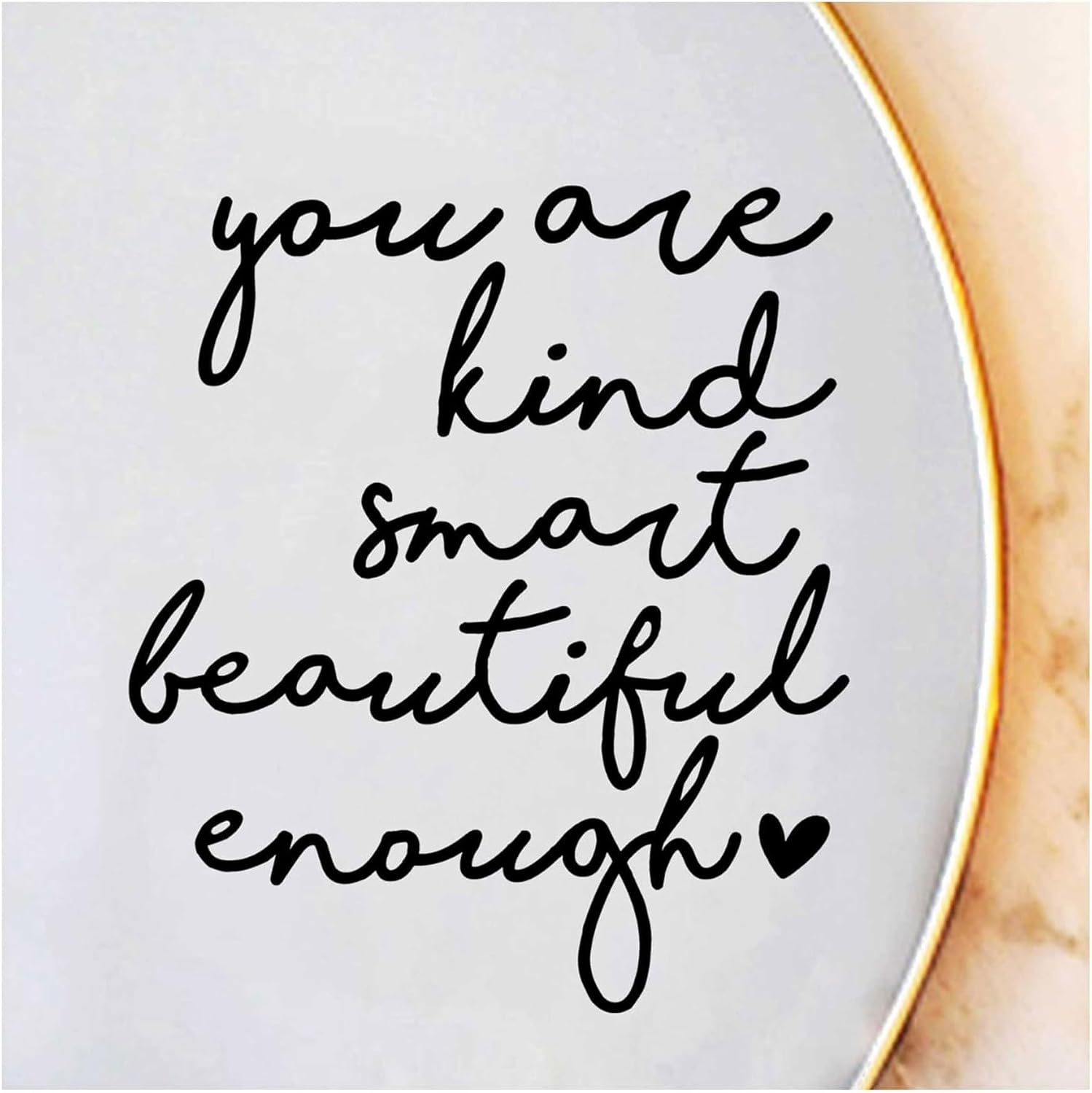 2X Affirmation Mirror Sticker for Girls Teens, You are Kind Smart Beautiful Enough Decal, Positive Self Love Bathroom Vanity Bedroom Mirror Decor for Daughter Student Friend