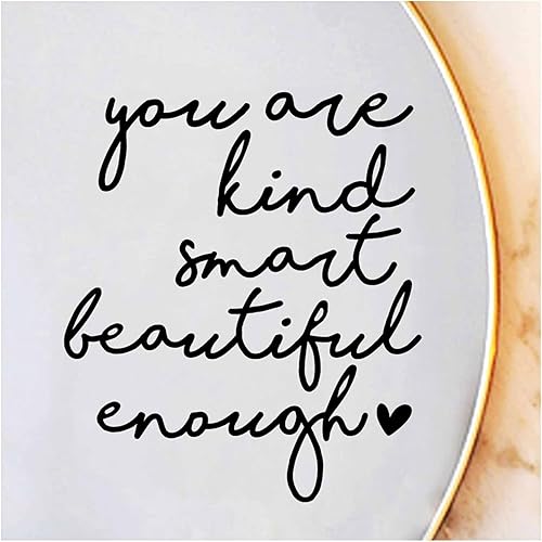 2x Mirror Decal Vinyl, Car Mirror Decal, Mirror Sticker, Positive Affirmation Decal, Affirmation Stickers for Mirror, for Kids, for Teens, Bathroom