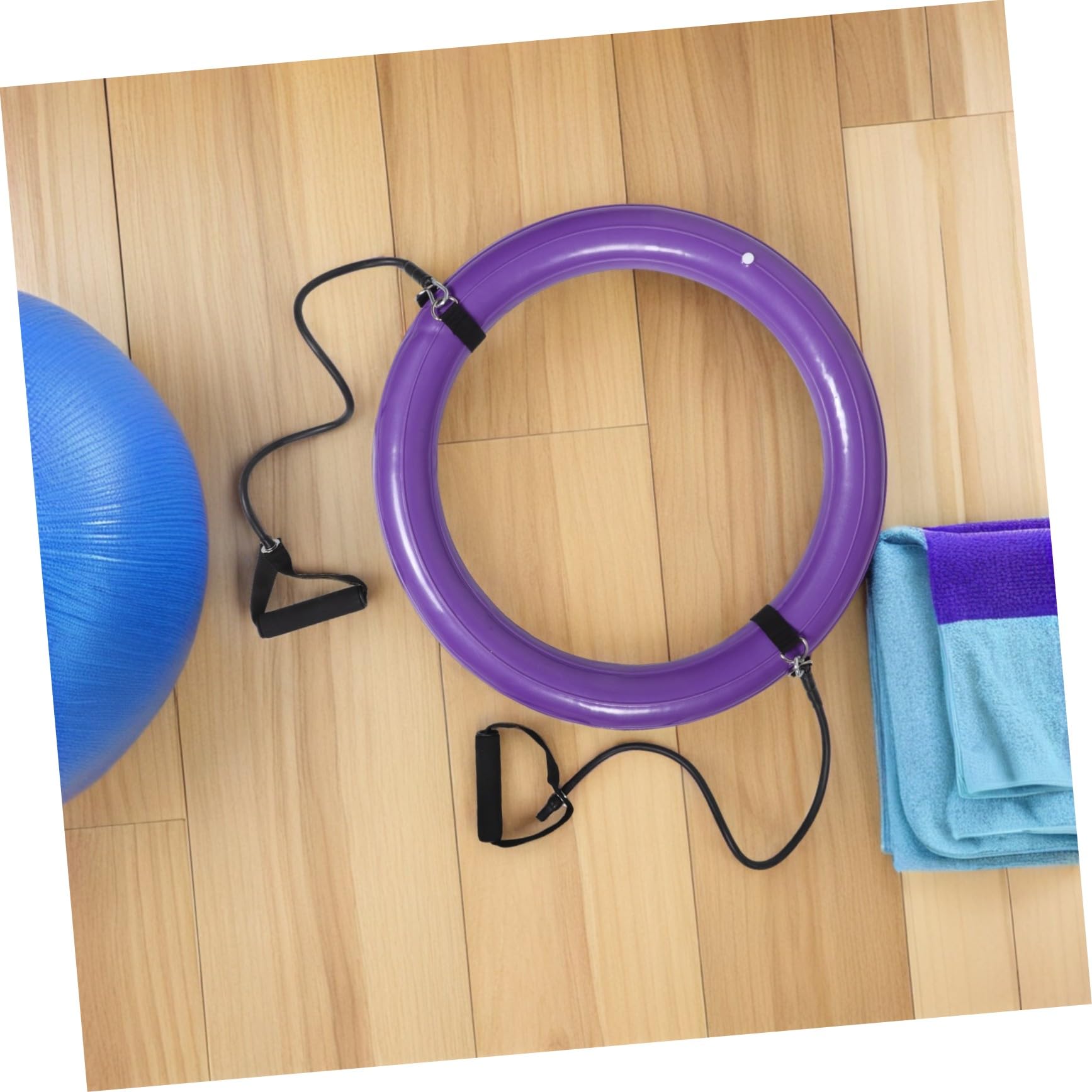 YARNOW Supporto per Palla da Yoga 60cm, Base Fissa Antiscivolo | Pvc Porpora, Impugnatura Integrata, Struttura Ispessita, per Pratica Domestica e Attività All'aperto