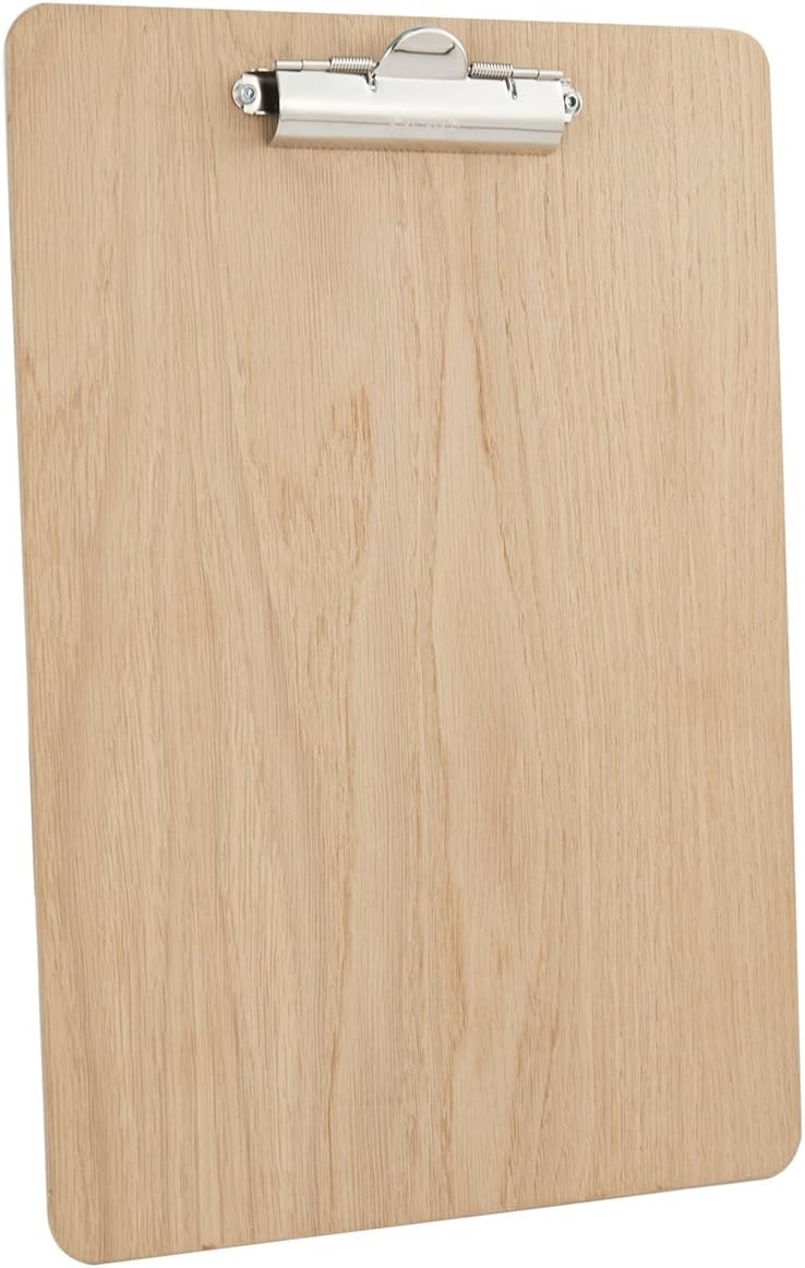 Chalkboards UK Clipboard, Wood, Natural, 24 x 34 x 2 cm