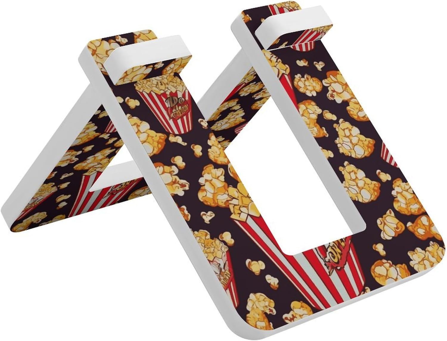 Foldable Balance Bikes Holder, PVC Popcorn Print Bike Stand for Indoor, Bicycle Floor Rack Holder for Outdoor Storage, Portable Bicycle Holder Stand for Home