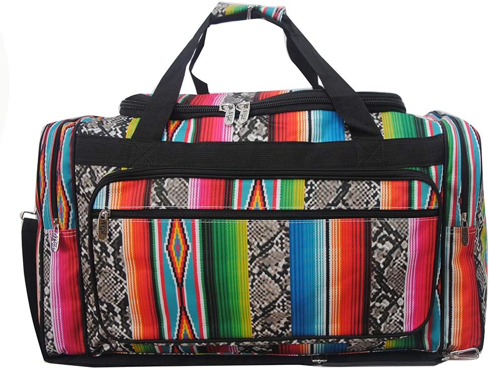 NGIL Canvas 23" inch Duffle Bag (Snake Skin Serape-Black)