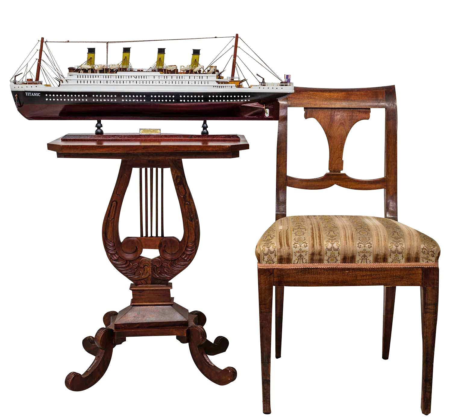 aubaho Modellschiff Titanic Model Schiff Holz 80cm Maritime Dekoration kein Bausatz