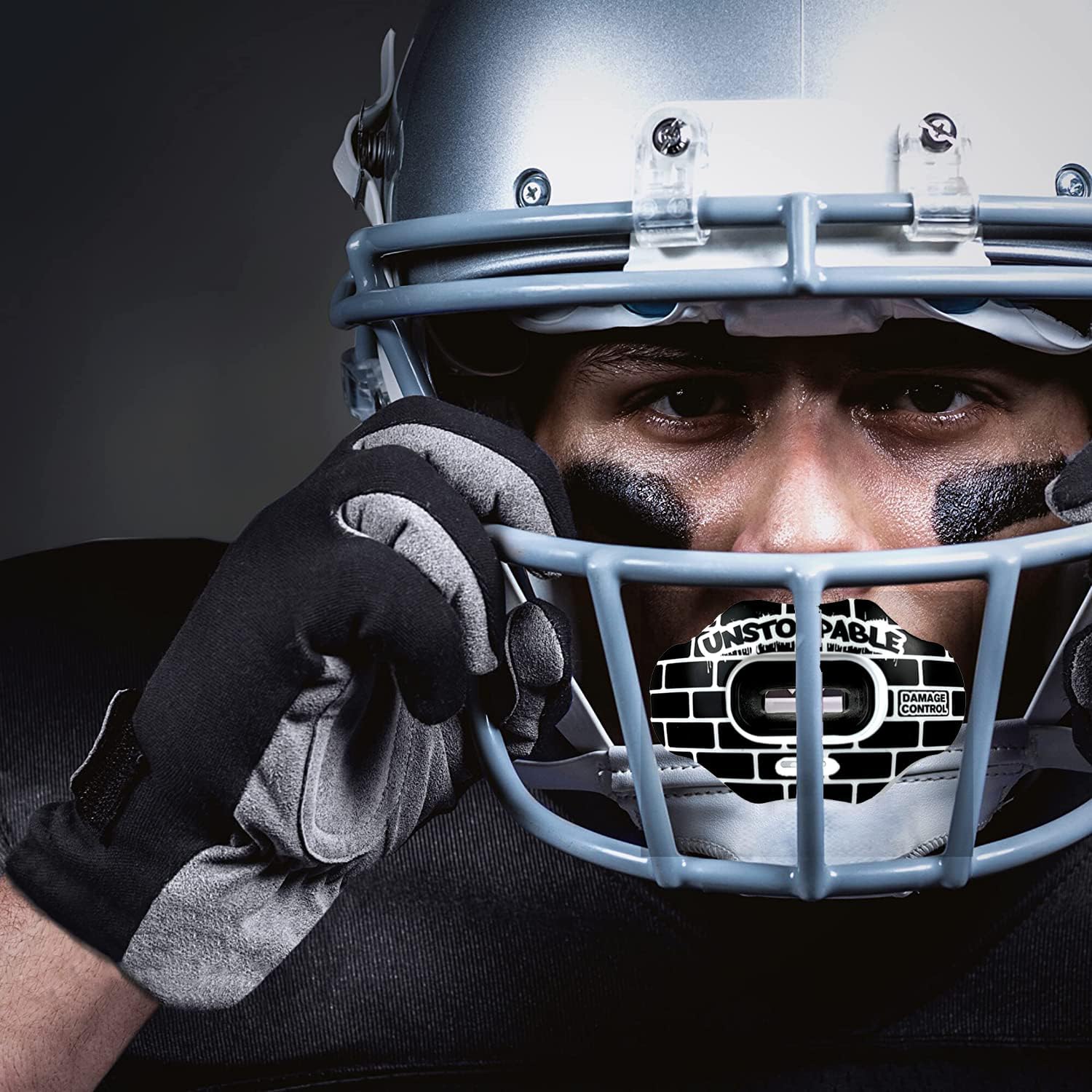 DAMAGE CONTROL Youth Football Mouth Guard – Breathable No Boil Mouthpiece, Protects Lips & Teeth, Works with Braces, Includes Helmet Strap – Sports Gear & Accessories (Unstoppable) - Image 7