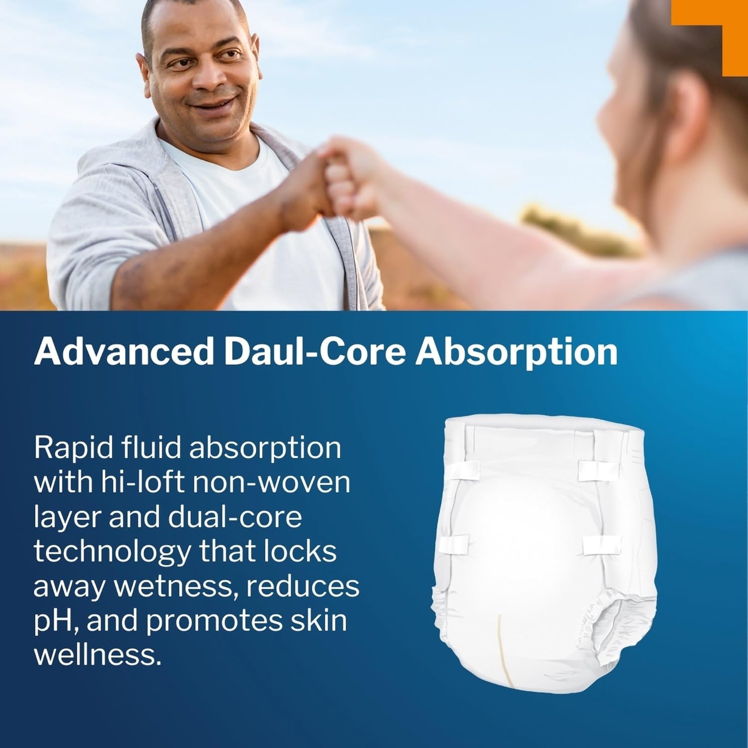 McKesson Super Briefs, [96 Count], Size M, 32-44 in. Incontinence Adult Diapers with Tabs, Moderate Absorbency, Unisex, Disposable, Elastic Leg Gathers and Contoured Fit for Men and Women