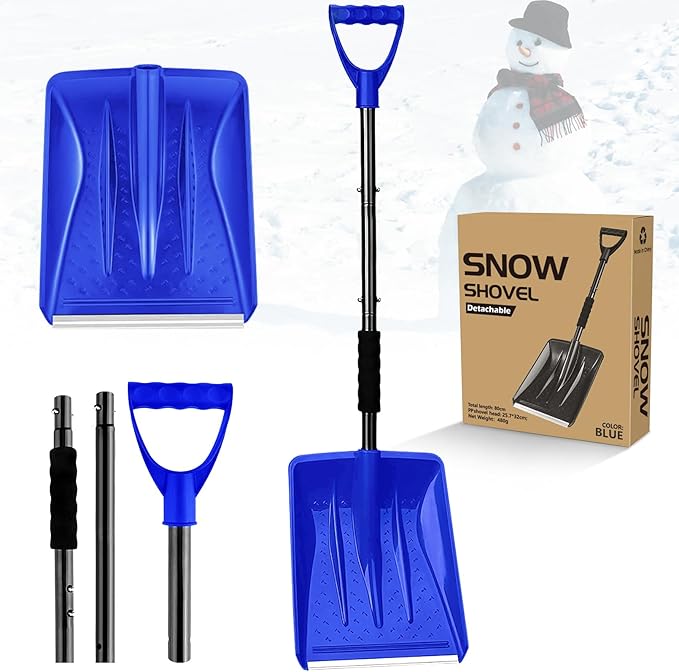 Snow Shovel, 3 in 1 LargeCapacity Snow Removal Shovel 42.5 Inch Winter