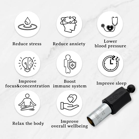 Stress Relief Gift for Men, Women Anxiety Necklace 528 Hz Breathing Meditation Whistle Mindfulness Device for Stress Relief Calm Meditation Adjusting Breathing Anxiety Relief Necklace