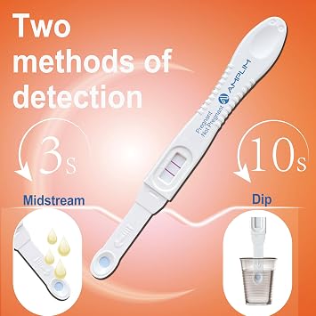 Early Detection Pregnancy Test, 6 Count, 99.99% Accurate, 10mIU/mL Ultra Sensitive HCG Test Sticks, Detects 6 Days Before Missed Period, Easy Midstream or Dip Test for Home Clinic, Travel