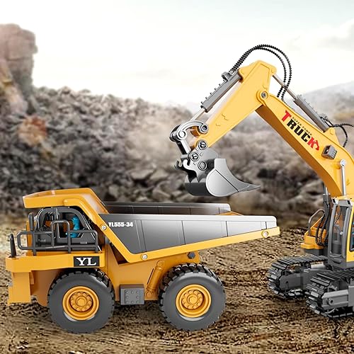 Miniatura 6 de Dwi Dowellin Juguete de camión volquete de control remoto