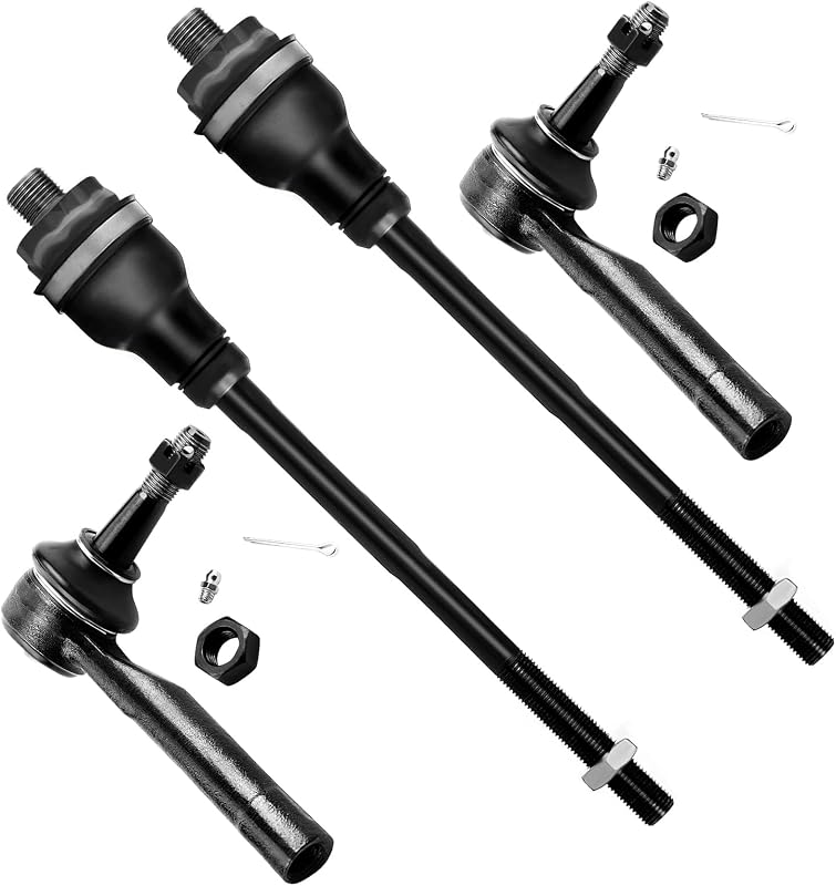 Kit de terminais de direção internos e externos dianteiros SCITOO para Chevrolet Silverado, Tahoe, GMC Sierra e Cadillac Escalade – 4 peças