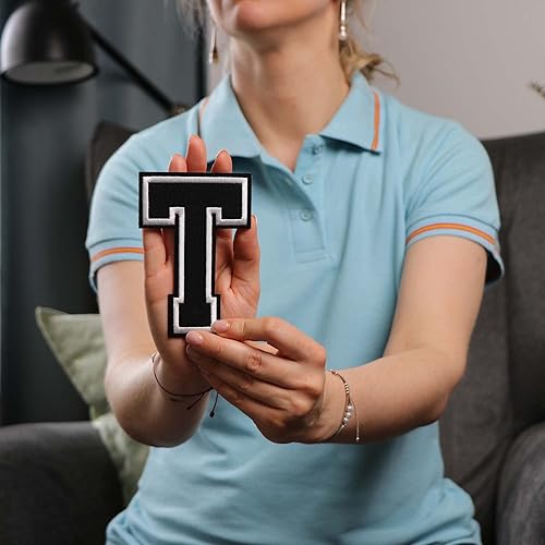 Miniatura 307 de Parches de letras termo-adhesivas de alta calidad – Lindas letras para ropa – Parche universitario para ropa – Letras bordadas de 4 1/2 parches