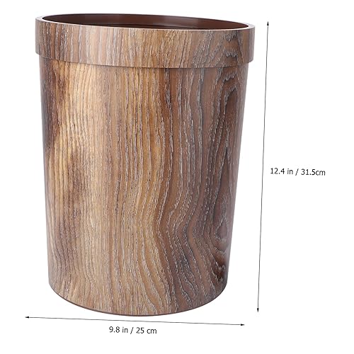 Miniatura 6 de VICASKY Bote de basura retro, marrón, polipropileno, parte superior abierta