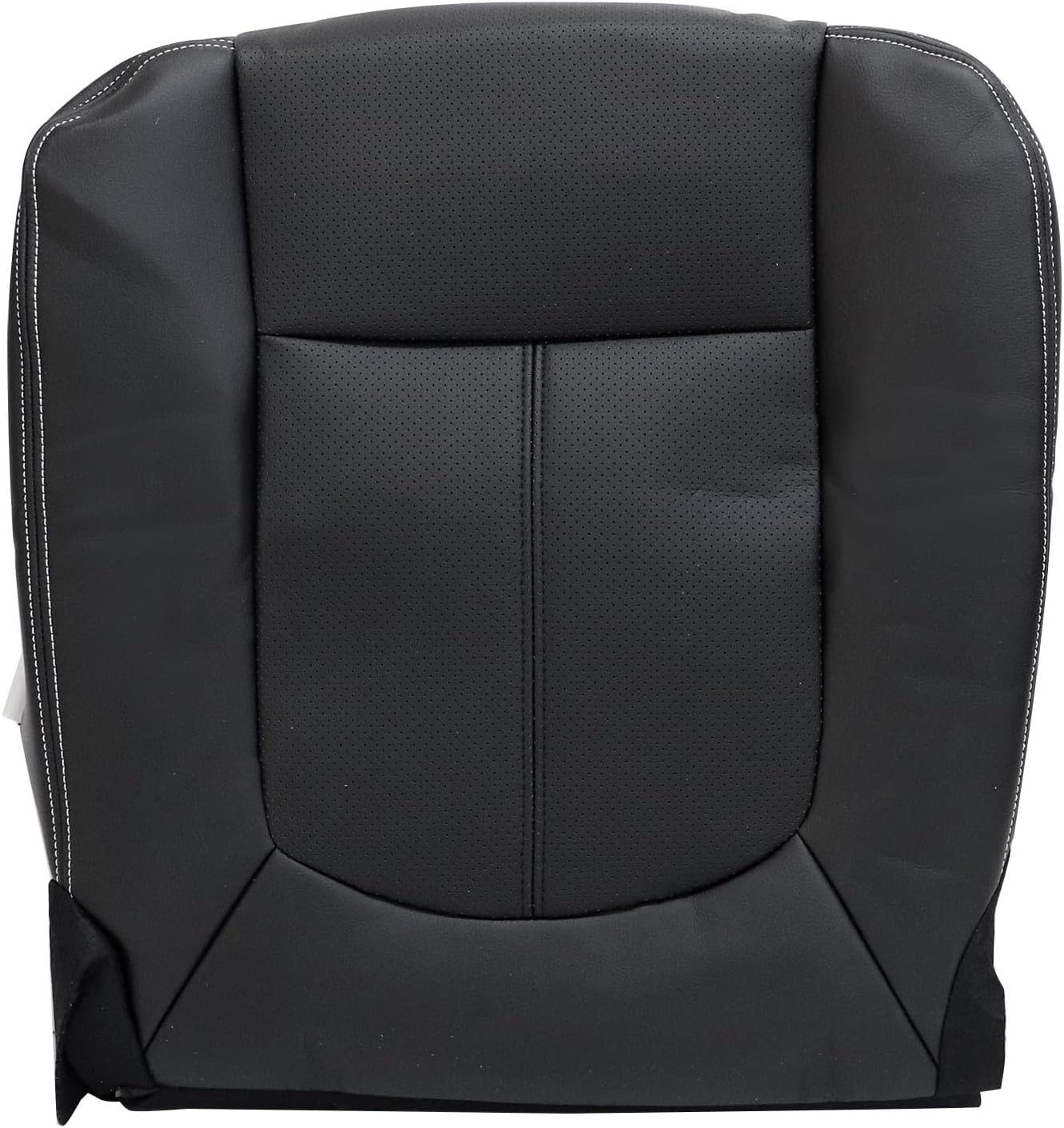 NLQR Front Driver Side Bottom Replacement Microfiber Leather Seat Cover Black Compatible with Ford F250 F350 F450 F550 Lariat 2011 2012 2013 2014 2015 2016