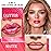 Kaely 2-in-1 Crushed Ruby Red Metallic Lipstick and Lip Liner, Shimmer Liquid Metallic Lipsticks for Women, Glitter Lip Gloss Stain Long Lasting Waterproof Smudge Proof 24 Hour, Vegan Makeup, 18