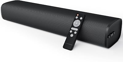 Soundbar for TV, 56 W Speakers with Bluetooth 5.3/ARC/Optical/AUX Inputs – Wall Mountable Home Theatre Surround Sound System Small Sound Bar for TV/PC/Gaming/Gift