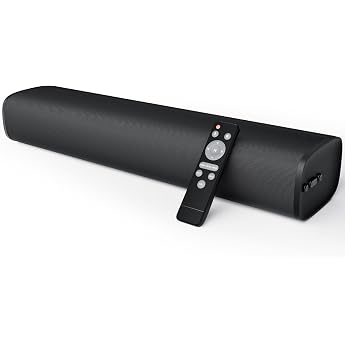 Yinet-EU TV Soundbar, 56W Speaker with Bluetooth 5.3/ARC/Optical Port/AUX Inputs - Wall Mountable Home Theater Surround Sound