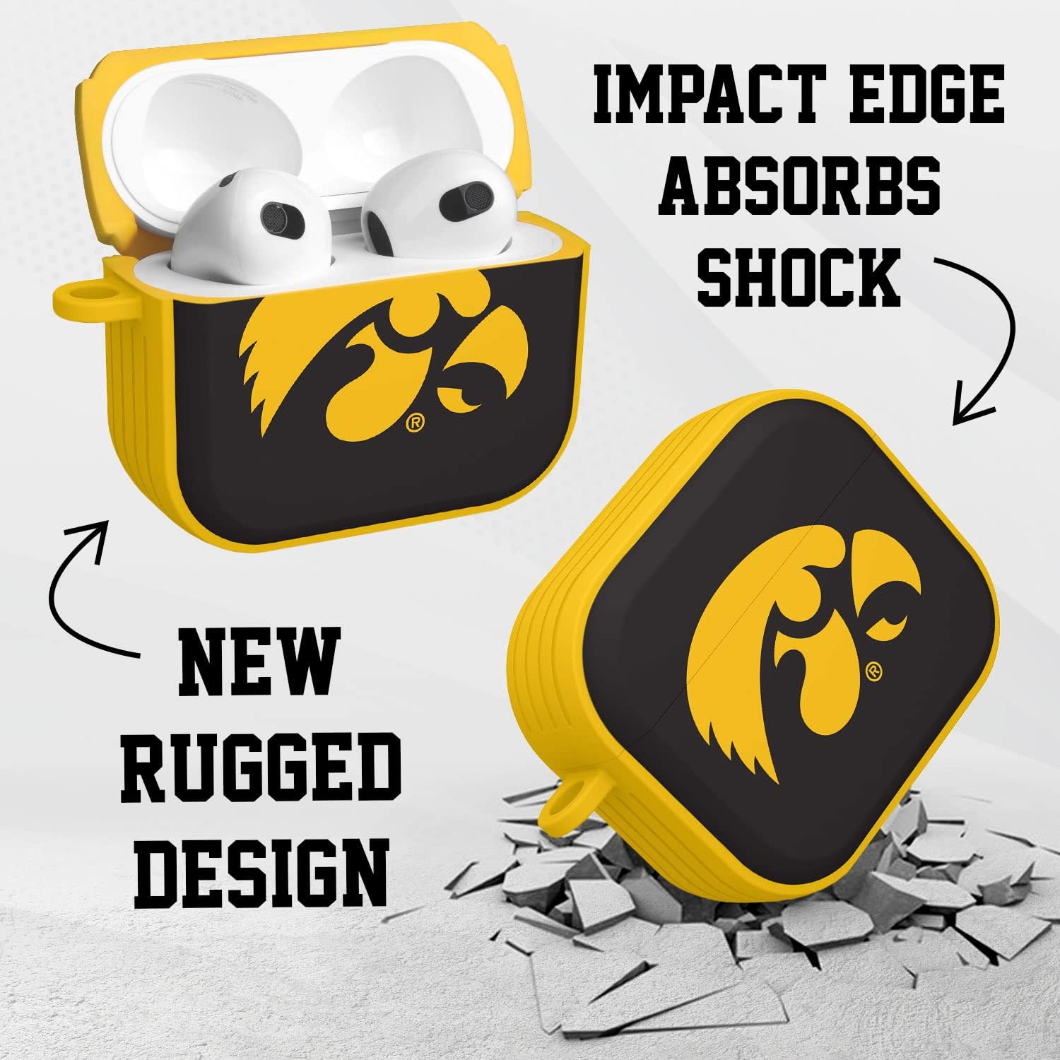 Affinity Bands Iowa Hawkeyes HDX Case Cover Compatible with Apple AirPods Gen 3 (Classic)