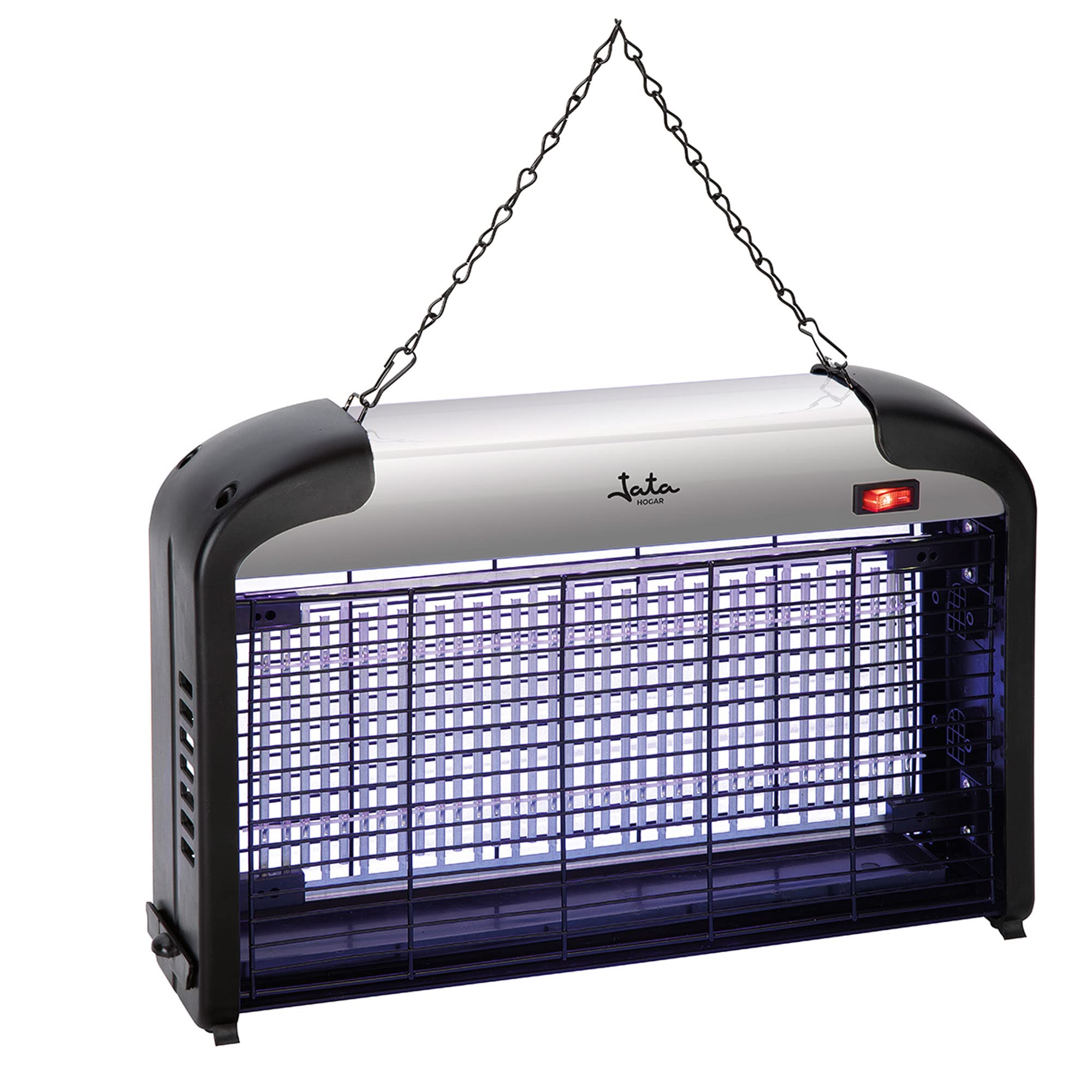 JATA HOGAR MELI0620 - Antimosquitos Eléctrico Interior 50 m² con 28 LED UV, Mata Mosquitos Silencioso con Mando a Distancia, Bandeja Extraíble, Bajo Consumo, Trampa Insectos para Hogar y Negocio