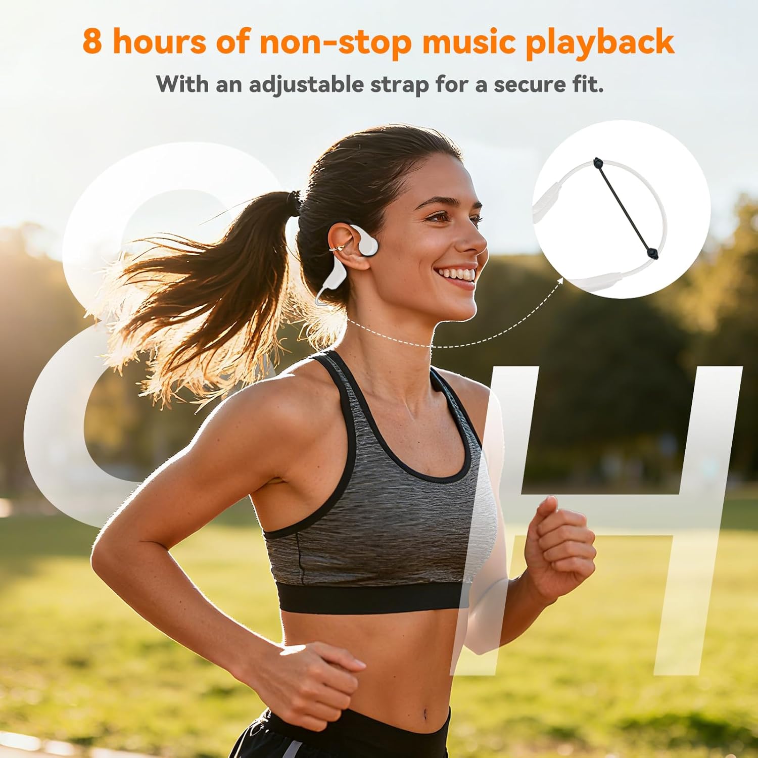 Bone Conduction Bluetooth Headphones-SwimBeats,IP68 Waterproof Swimming Headphones with 32GB MP3 Player, Lightweight Open Ear Design for Swimming/Surfing/Marathon/Cycling(Beige)