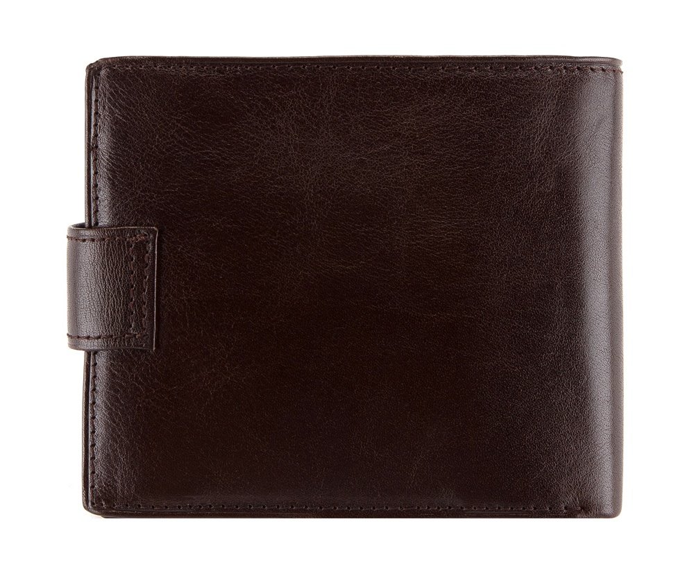 WITTCHEN Cartera de Piel de Vacuno, colección Arizona, con Cierre de botón a presión, Fabricado, Elegante y clásico, 12 x 10 cm