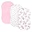PHF 3 Pack Soft Bassinet Sheets, Rose Floral Breathable Comfy Cradle Sheets for Baby Girls, No Slip Universal Fit for Most Cradle and Bassinet Mattress, Rose Floral